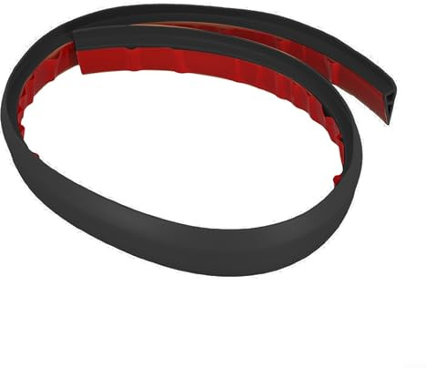 babominimer Bande de transition de sol en PVC auto-plate de 1 m pour sols stratifiés et couvre-joints de porte, profil réducteur de bord pour un sol lisse et sûr (noir)