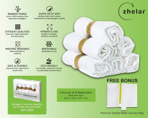 Zhelar Premium Ensemble de linges de toilette en bambou