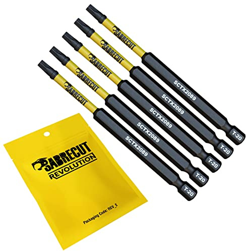 SabreCut 5pcs SCTX2089_5 89mm T20 TX20 Slagskruvbits Robust