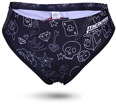 voofly Radunterhose für Damen, gepolstert, Mountainbike-Shorts, Fahrradbekleidung für Mädchen, Totenkopf-Unterhose, Mehrfarbig, Größe XL