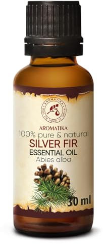 Huile Essentielle Epinette 30ml - Picea Abies Leaf Oil - Autriche - 100% Pur - Bon pour Sauna, Aromathérapie - Détente - Diffuseur Arômes - Lampe à Parfum - Huile de beauté - Silver Fir Oil