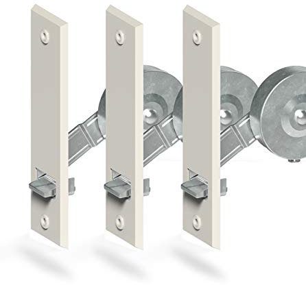 markiso® 3 Stück Rolladen Gurtwickler unterputz Farbe Weiß, Rollladen Aufwickler Lochabstand 160mm | für Maxigurte bis 23mm, Einlassgurtwickler inkl. 6 Abdeckungen