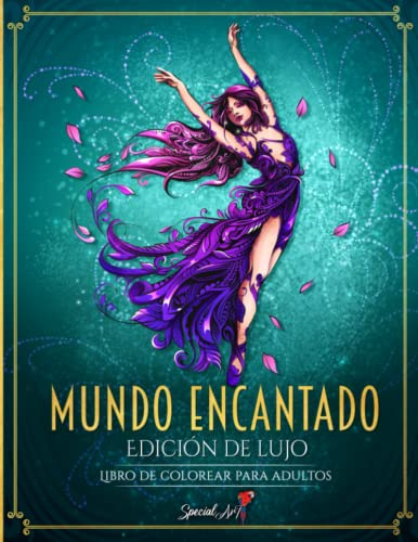 Mundo Encantado: Un libro para colorear para adultos con más de 70 imágenes hermosas y únicas de un mundo mágico (Libro para colorear de fantasía)