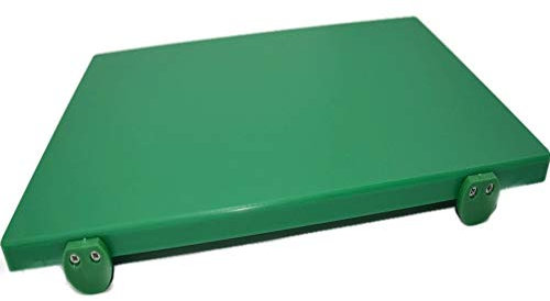 Tabla de cortar de polietileno, 60 x 40 x 2 cm, color verde con topes, fabricada en Italia