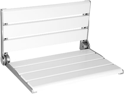 18 Wall Mounted Shower Seat, Shower Bench Wall Mount for Inside Shower, Fold Down Shower Seat, Shower Seats for Adults