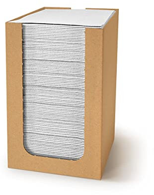 PAW - Airlaid Cocktail Napkins (20 x 20 cm) I 100 Pieces I Plain I Fabric-Like I Elegant Table Decoration I HoReCa I for Occasions Like Weddings, Parties, Christmas I Unicolour: White