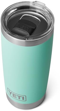 YETI Rambler Tumbler, Vaccum Insulated Stainless Steel Tumbler with Magslider Lid, Seafoam, 20 oz (591 ml)
