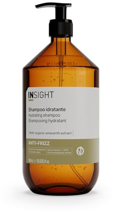 Insight Shampoo idratante ANTI-FRIZZ 900ml | per capelli secchi, crespi e indisciplinati | confezione in vetro
