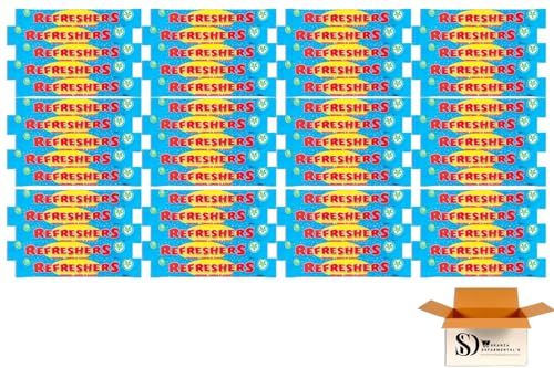 Refreshers Original Lemon Chew Bars – Classic Retro Sweets | Fizzy Sherbet-Filled Lemon Flavour Chewy Candy | Vegetarian-Friendly Nostalgic Party Treat (60 Bars)