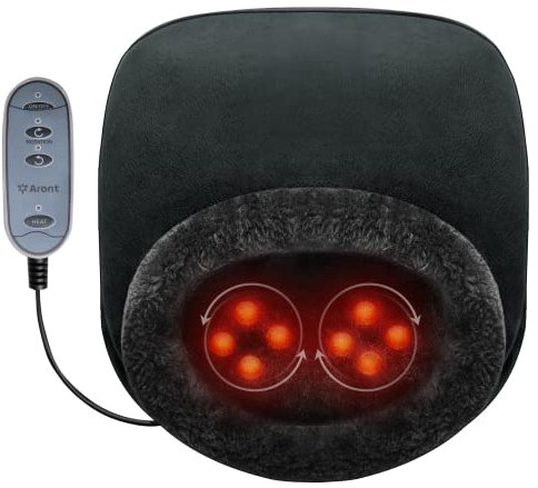 Aront Shiatsu Fußmassagegerät mit Wärmefunktion- 2 in 1 Shiatsu Fußwärmer für Fußpflege-Elektrisch Massagegerät mit Wärmefunktion, Entspannung für Zuhause und Büro-Fußwärmer