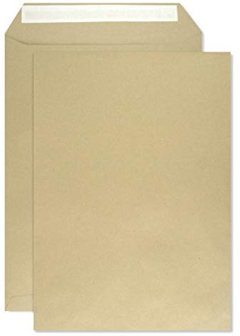 Netuno 250 pochettes d'expédition C4 229x324 mm brunes sans fenêtre | 90g · grandes enveloppes d'expédition A4 · enveloppes postales pour expédition, envois, courrier, documents & factures