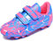 Mitudidi Fussballschuhe Kinder Fußballschuhe Jungen Mädchen Rosa Low Top Leicht Klettverschluss rutschfest Soccer Trainingsschuhe 33