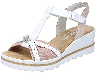 Rieker Damen Sandalen 67499-31 rosa Gr. 41