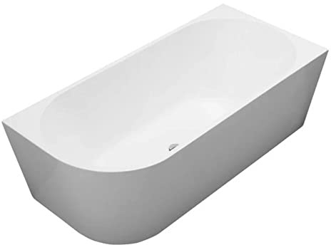 A&E Bath and Shower Poppy Right White Acrylic Corner Freestanding Bathtub
