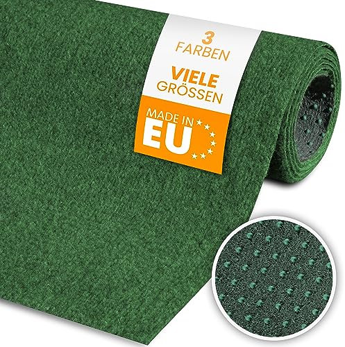 comflor Kunstrasen Balkon Teppich (Grün, 200x250) - Rasenteppich wasserfest & wetterfest - Kunstrasenteppich mit Noppen als Meterware für Outdoor & Indoor - Idealer Bodenbelag für den Balkon