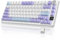 YINDIAO Ajazz AK820PRO Mechanical Keyboard with TFT Smart Display&Knob,2.4G Wireless/BT5.1/USB-C Wired,75% ANSI Layout,5 Sound Absorbing Foams,Hot-Swap Linear Switch,RGB Backlit,for PC,MAC (Purple)