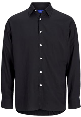 JACK & JONES Jorparos - Camiseta de Talla Grande, Negro, L
