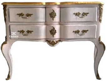 CasAmin Home & Living Nostalgic Baroque Style Chest of Drawers in Hand Brushed Pink French Romantic Style Dresser Valentine's Day Gift for Her Bedroom Decoration