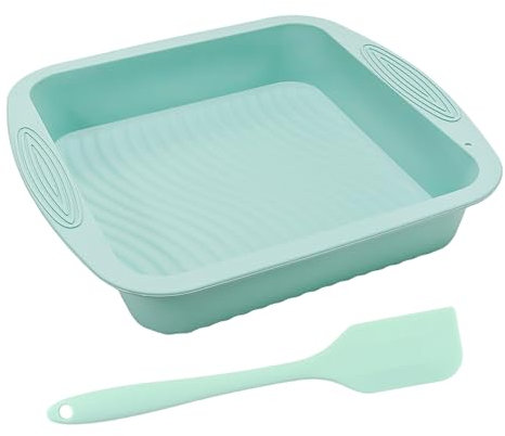 1 Stampo Da Forno Quadrato E 1 Spatola In Silicone, Utensili Da Forno Per La Casa, Stampi Per Torte, Stampi In Silicone, Preparazione Di Dolci