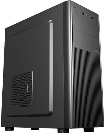 UNYKAch Caja ATX UK8026 – Torre ATX/Micro ATX/ITX con USB 3.0 y USB Tipo C, hasta 5 Discos, 7 Slots de Expansión y Soporte hasta 300 mm GPU