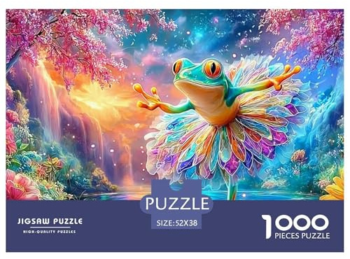 Frog Ballerina in Colorful Fairy Scene 1000-Piece Jigsaw Puzzle Dream Frog Classic & Challenging, Gift for All Ages 52x38cm/1000pcs