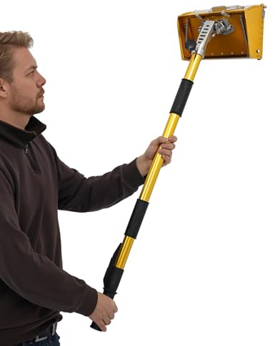 Ytspatelset med förlängningsstång, spatellåda för gipsskivor, väggspatel, tak, spatelverktyg, Drywall Finishing Box aluminium utjämningsverktyg