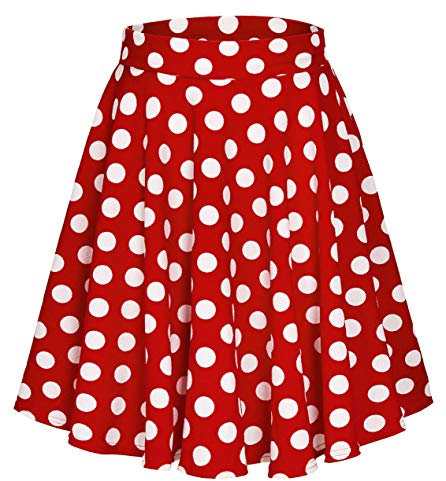 Urban CoCo Damen Basic Solid vielseitige dehnbaren informell Mini Skater Rock (Long-3, L)