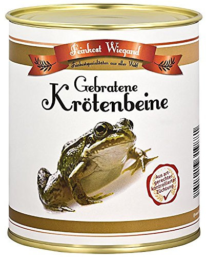 4you Design Krötenbeine Feines aus der Dose – Partygeschenk für Kinder & Erwachsene – Frösche Fruchtgummi in Original Feinkost-Dose – Lustige Idee zum Kindergeburtstag oder als Aprilscherz - 1x175g