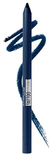 Maybelline TattooStudio Long-Lasting Sharpenable Eyeliner Pencil, Glide on Smooth Gel Pigments with 36 Hour Wear, Waterproof, Striking Navy, 1 Count