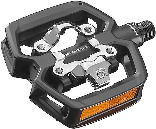 LOOK Cycle - Pédales de vélo GEO Trekking ROC - Pédales Hybrides en Aluminium Ultra-Robustes - 1 Face Automatique, 1 Face Plate - Idéales pour Une Utilisation Tout-Terrain