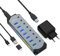 BRIMFORD HUB USB 3.0 con 7 Puertos, 7 en 1 de Aluminio con Luces RGB, 5Gbps Estación de Acoplamiento, para Portátiles Sobremesas,para Disco Duro Portátil,Unidad Flash USB,Receptor 2.4G,Ratón,Teclado