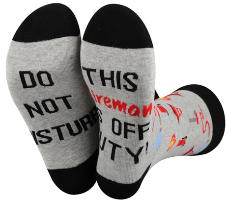 Funny Fireman Socks Do Not Disturb This Fireman Is Off Duty Socks Firefighter Socks Fireman Appreciation Gift