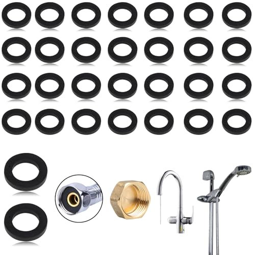 30 Piezas Arandelas de Goma,Arandelas de Manguera de Ducha,Junta Filtro Grifo Ducha,Anillos en O Estanqueidad para Cabezal de Ducha,Junta Filtros Depuradora para Tuberías,Mangueras y Grifos Jardín
