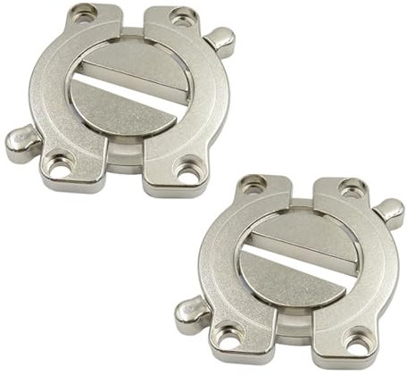 2 conectores de encimera, conectores de placas de madera, riel de conexión para encimeras, pestillo giratorio, conector de placa de mesa, herrajes para muebles de aleación de zinc, conector en cruz