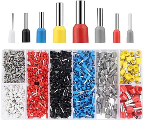 OLASK Lot de 1800 embouts de câble de 0,5 mm² à 10 mm² - Pour connexion de fil - Assortiment d'embouts de câble isolés avec boîte portable