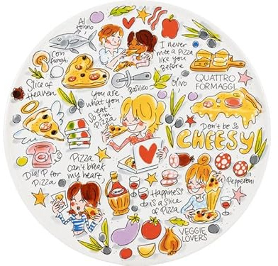 Blond Amsterdam XL pizzatallrik Ø 31 cm Don't Be Cheesy – Holland Design – serveringsfat – presentidé – pizzatallrik
