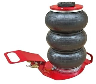 DUOCAI Cric Pneumatico Cric Pneumatico da 3 tonnellate, cric Pneumatico a Triplo Sacco, Attrezzatura di Sollevamento Manuale, Riparazione Garage