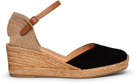 miMaO. Espadrilles à Talon compensé en Cuir. Fabriquées artisanalement