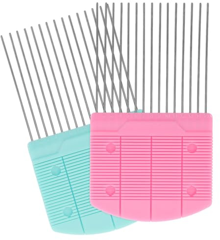 SUPVOX Peines para Quilling de Papel 2 Unidades (rosa y Azul) Herramienta para Manualidades de Papel DIY Adecuado para Artes y Bricolaje Creativo