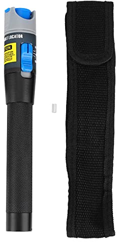 Fiber Optic Cable Tester Visual Fault Locator Pen 650nm Red Light for Network Installation and Maintenance, Aluminum Alloy VFL Tool Detects Breaks and Bends Up to 10Km Range