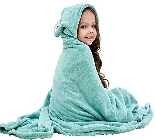 Hilmocho Serviette de Bain à Capuche pour Bébé Grand Couverture à Capuche pour Enfants Serviettes de Bain de Plage Absorbantes et Douces pour Garçons Filles, 138x68CM