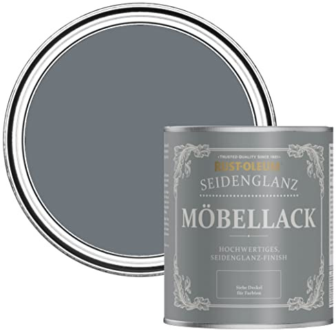 Rust-Oleum Grey Furniture & Skirting Board Paint in Satin Finish - Marine Grey 750ml