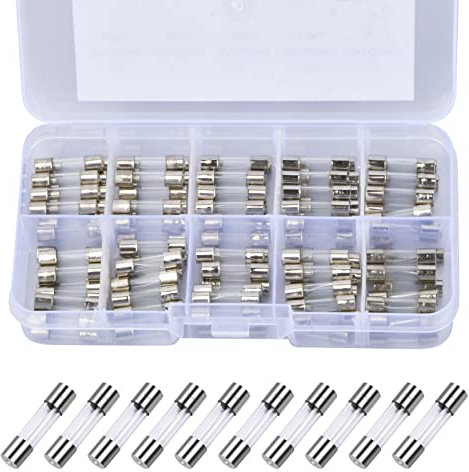 Vesaneae Fusible Verre à Fusion Rapide 5 x 20mm 250V Assortiment 0.2A, 0.5A, 1A, 2A, 3A, 5A, 8A, 10A, 15A, 20A Coup Rapide Électroménager