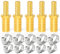 ERGAOBOY 5 uds 6mm x 10mm latón Reductor Conector de lengüeta para Manguera, 2 vías Manguera Recta con 10 uds Abrazaderas