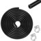 3 Metros Manguera de Silicona, ID 3mm Manguitos Silicona Coche de Alto Rendimiento, tubo Flexible 110PSI de Presión Máxima, Manguera de Silicona Negro con 2 Abrazaderas para Aire o Agua(ID 3mm,OD 7mm)