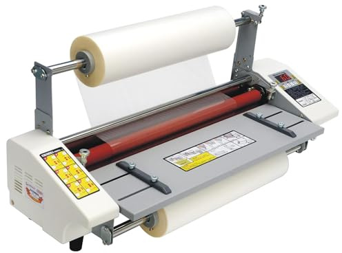 Máquina laminadora, Máquina laminadora en frío y Caliente, Laminadora A2+ de 4 Rodillos de una y Dos Caras, 0-180 ℃ Ajustada, Pantalla Digital LCD, para Uso Comercial en la Oficina Escolar