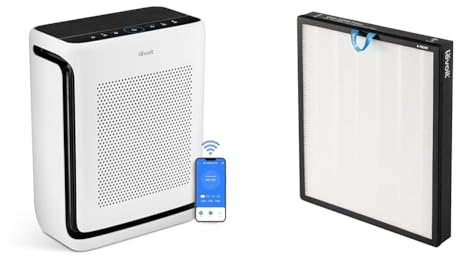 LEVOIT Luftreiniger Allergiker mit Tiermodus & Vital 200S Originaler Ersatzfilter, HEPA Filter