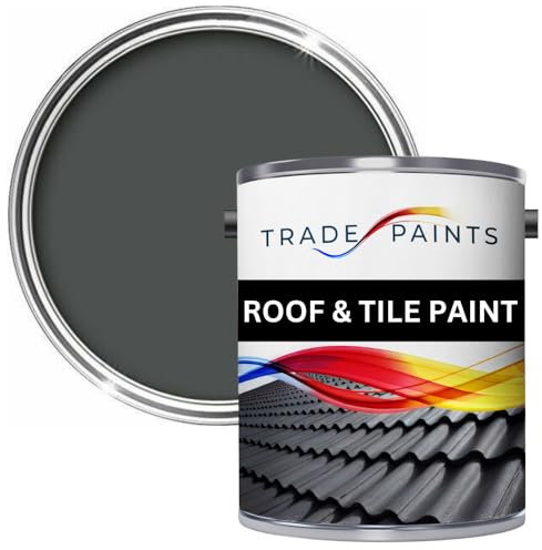 Roof & Tile Paint Ideal For Roofing Tiles, Brick, Concrete & Stone - 5 Litre (Dark Grey)