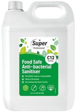Food Safe Anti-Bacterial Sanitiser C12, 5 Litre