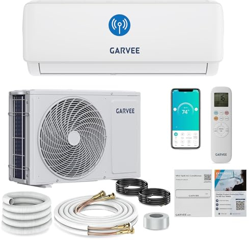 Aire Acondicionado Split 24000 BTU, Aire Acondicionado Inverter con Calefacción, Eficiencia A++, Wifi & App, para 70m² Habitaciones, Ruido Mínimo, R32, Air Conditioner Split con Kit de Montaje